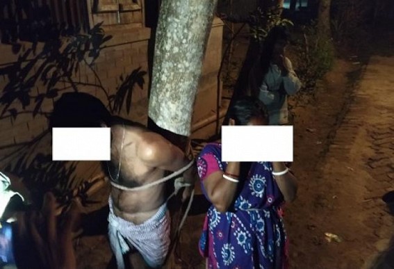 Tata Kalibari incident repeated in Golaghati Palpara area under Takarjala PS: Man and Woman tied with a tree by locals on suspicion of an illicit affair